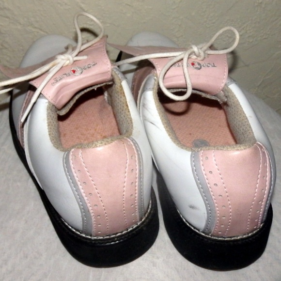 Top Flite White Pink Leather Golf Shoes Size 7 1/2 - Picture 8 of 8